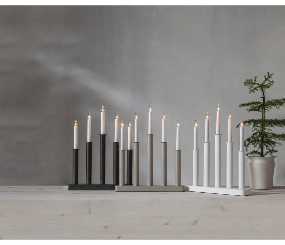 Biela vianočná svetelná dekorácia Plate – Star Trading