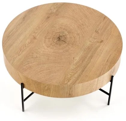 Konferenčný stolík BROOKLYN 37x80 cm prírodný dub/čierna