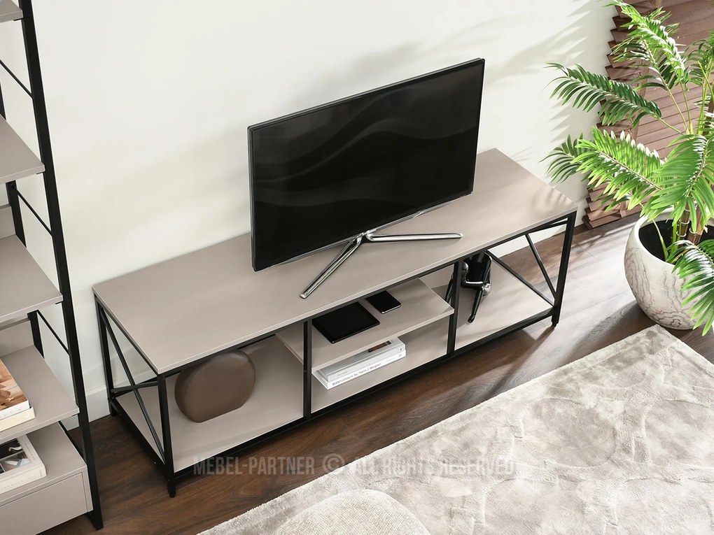 TV stolík/skrinka Jabalinas (čierna). Akcia -15%. Vlastná spoľahlivá doprava až k Vám domov. 1137065
