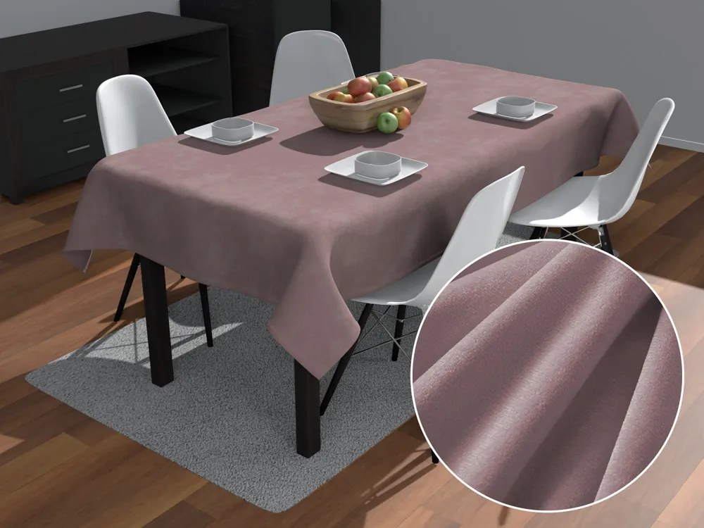 Biante Zamatový obdĺžnikový obrus Velvet Premium SVP-031 Tmavo staroružový 120x160 cm