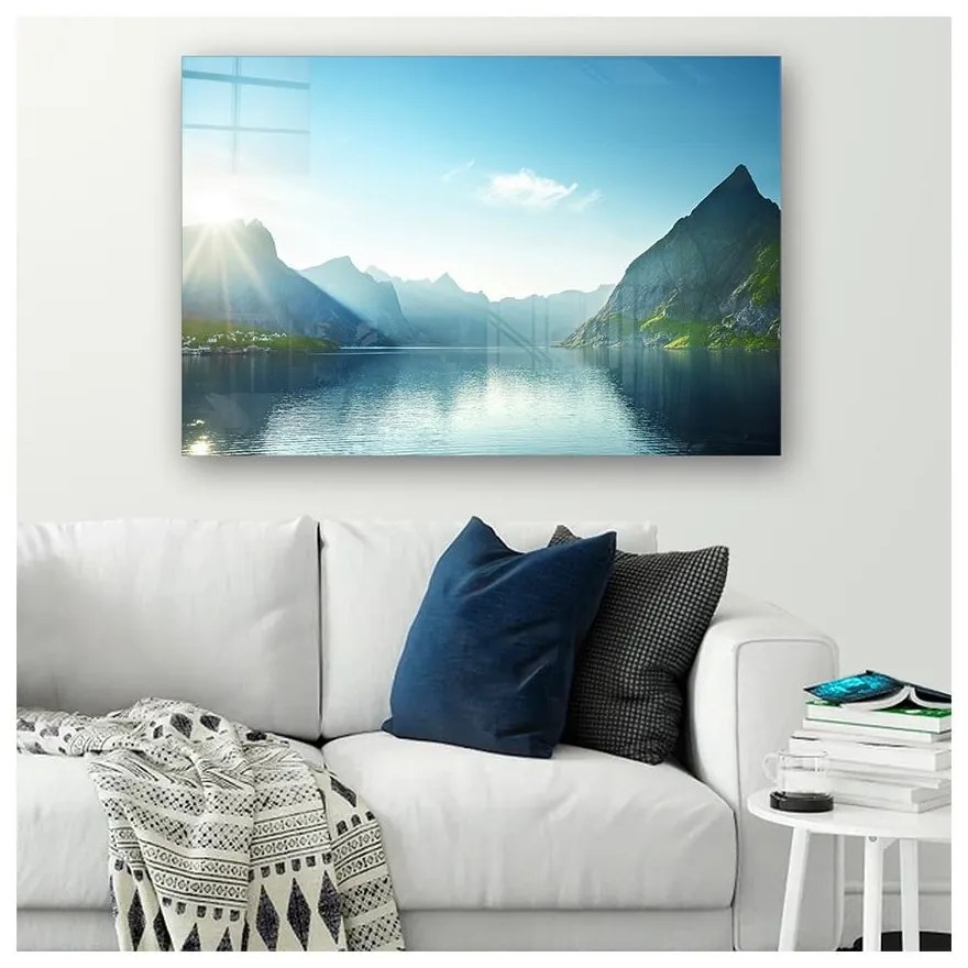 Sklenený obraz 100x70 cm Fjord - Wallity