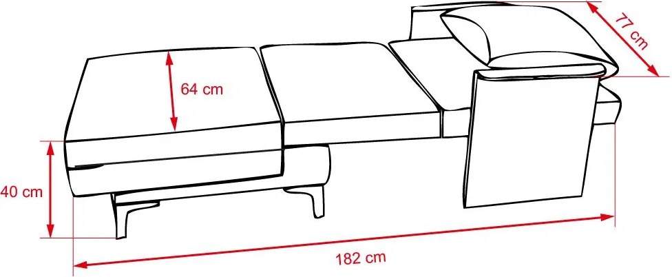 Rozkladacie multifunkčné kreslo + posteľ  BARON – hnedá