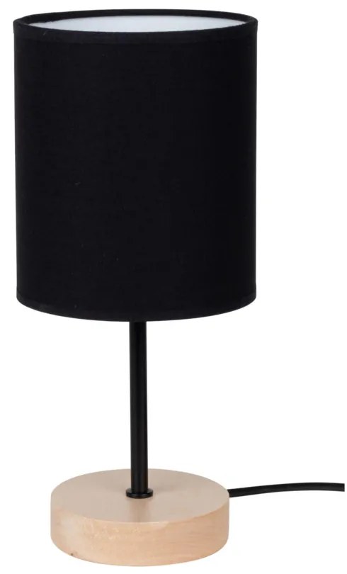 Stolná lampa Mila 1xE27 Max.25W Brezová / Čierna / Čierna