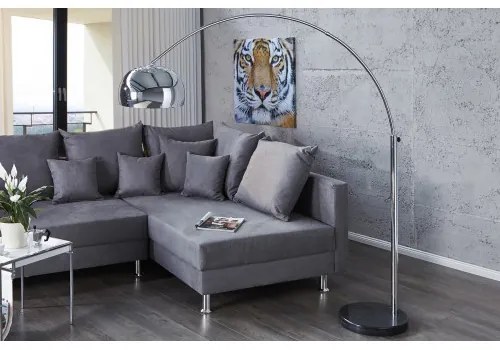 Stojaca lampa 21067 Oblúková Lesklý chróm - Komfort-nábytok