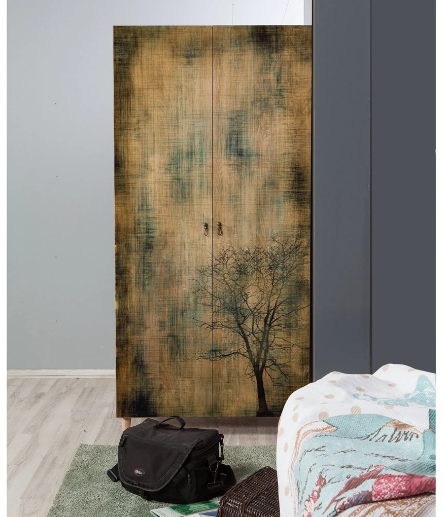 Šatníková skriňa Stil 90 cm dub sonoma/strom