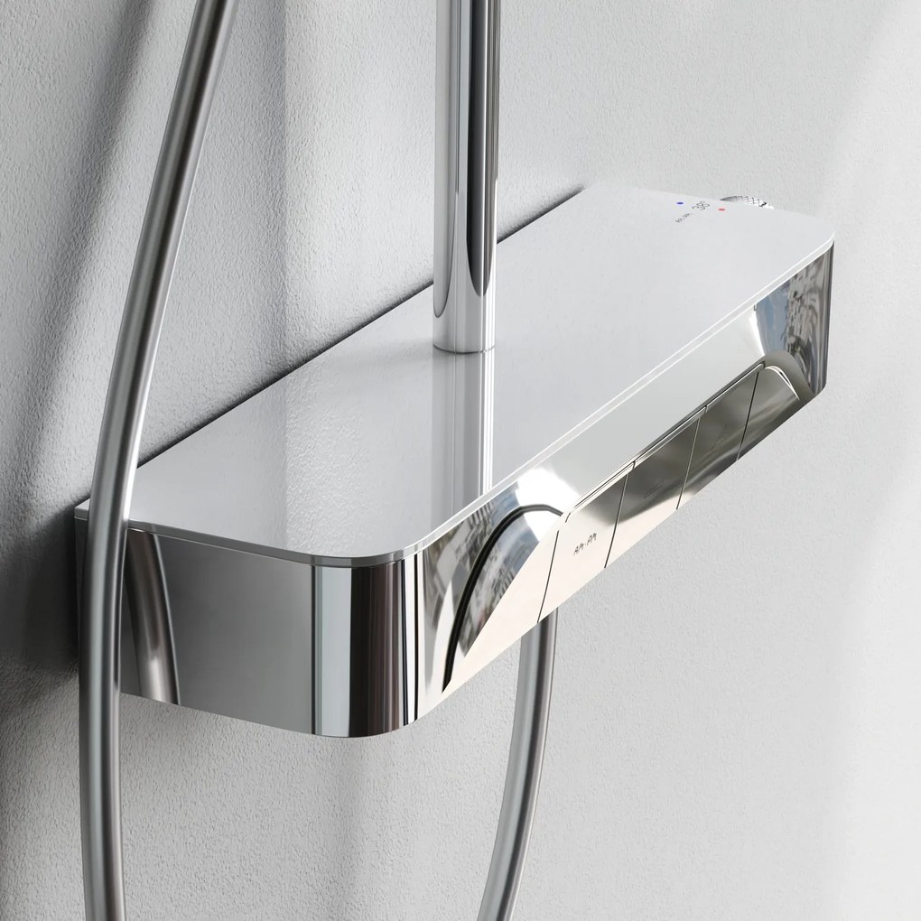 Sprchový systém AM.PM Func F07FA200 s termostatickou poličkovou batériou, chróm