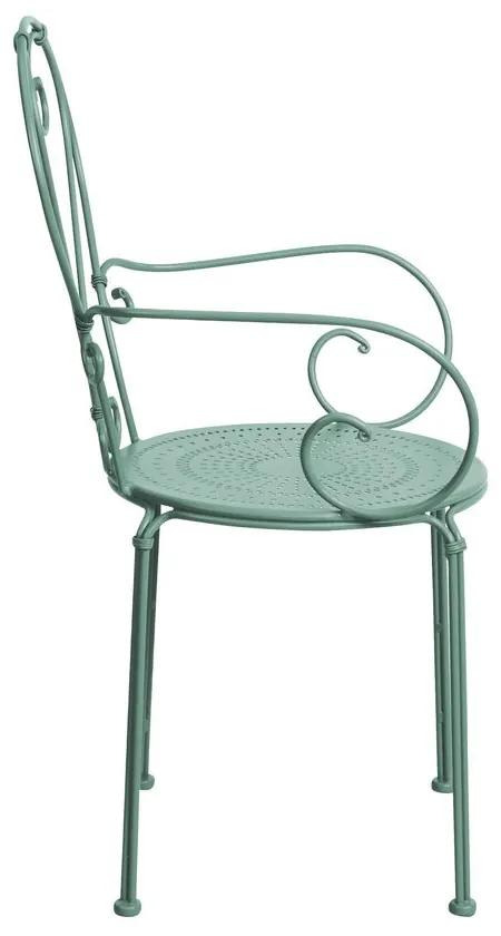 Butlers CENTURY Záhradná stolička s opierkami - šalviová