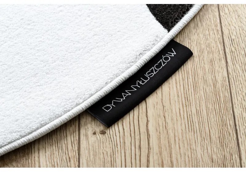 Detský kusový koberec Petit Panda white kruh, 140x140 (priemer) kruh, čiernobiela, detská izba, Dywany Łuszczów