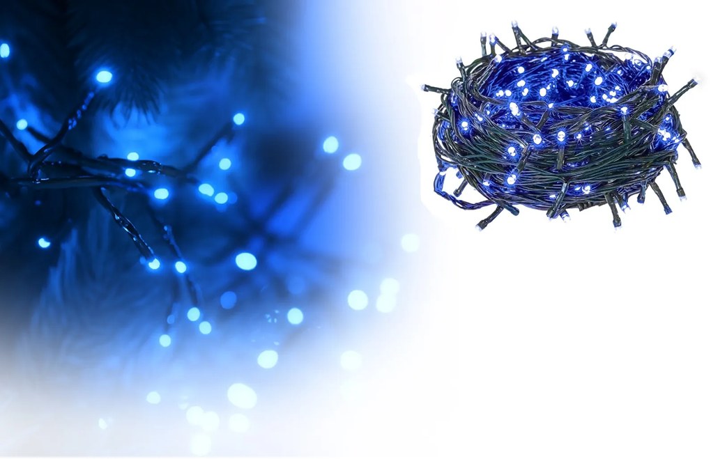 Vianočné svetielka vnútorné modré 1000 LED