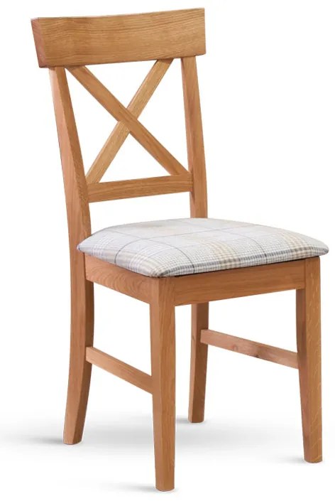 Stima Stolička OAK dub s čalúneným sedákom Vyberte látku ->: CARABU grigio 110