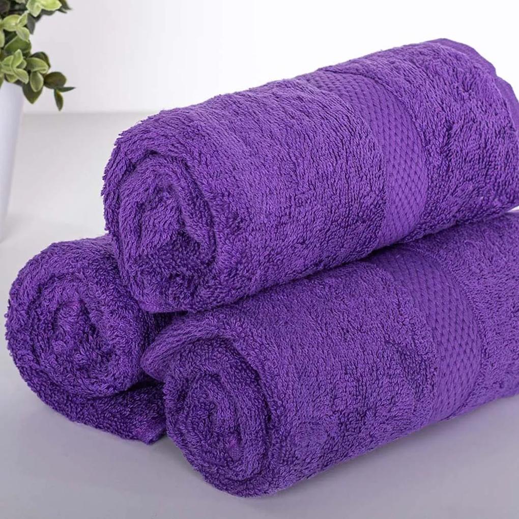 XPOSE ® Froté ručník VERONA 3ks - fialová 30x50