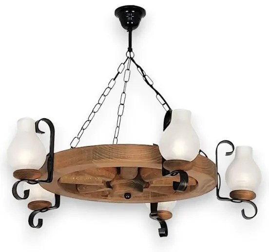 Brilagi - Luster na reťazi ROATA 5xE14/40W/230V pr. 70 cm buk