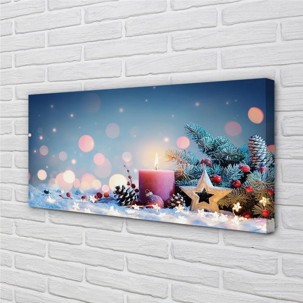 Obraz na plátne Svätý sviečka snehu 120x60 cm