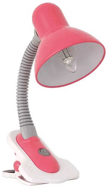 Stolná lampa s klipom Kanlux Suzi 07153 ružová