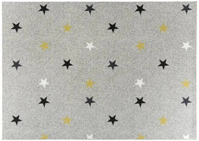 Detský koberec Stars 09 Mix hviezdičky sivý / viacfarebný