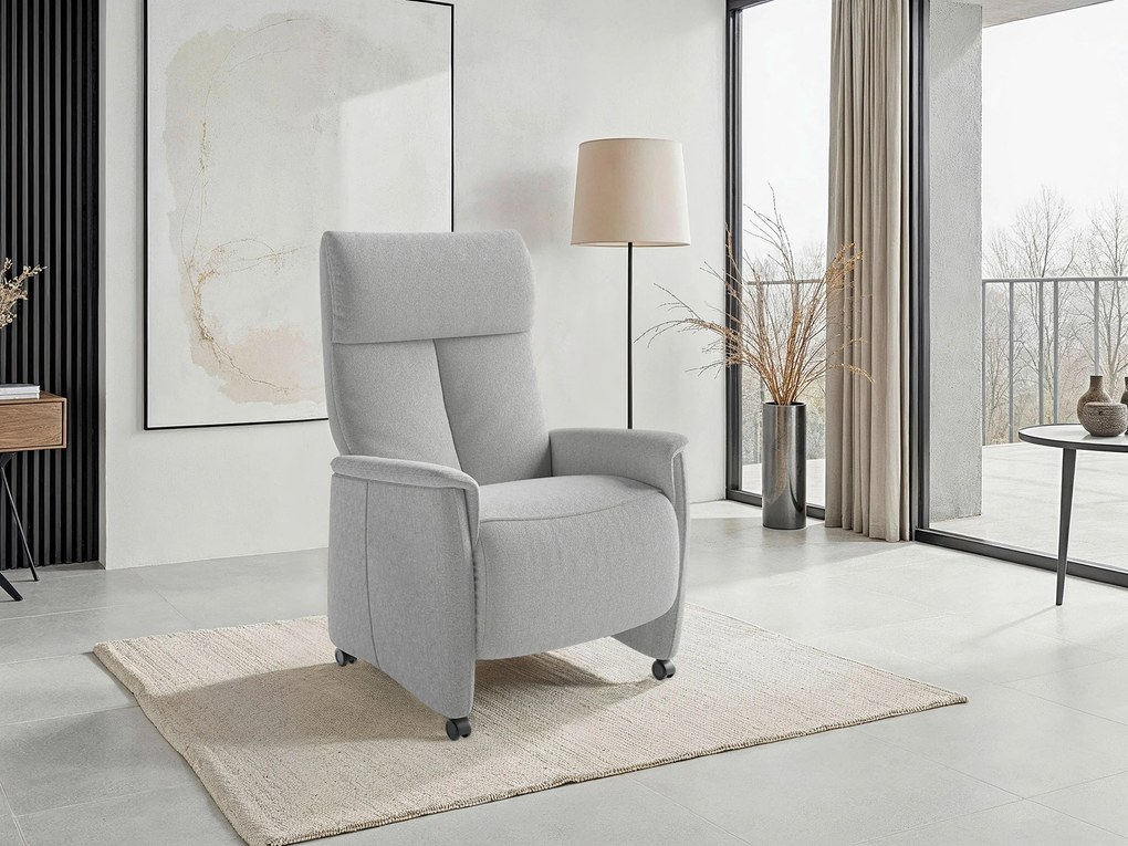 XXXLutz RELAXAČNÉ KRESLO, textil, strieborná Sit & More - Online Only obývacie izby - 000144032419
