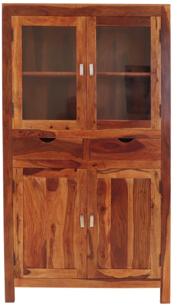 furniture-nabytek.cz - Vitrína presklená s drevom palisander 100x180x45