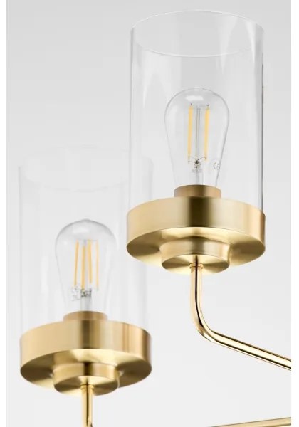 Jupiter 2088 - Luster na tyči RAMIREZ 5xE27/15W/230V zlatá/čierna