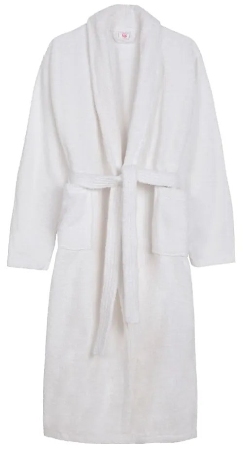 Biely bavlnený župan veľkosť XS/S Terry – HIP