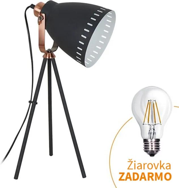 Stolná lampa, čierna, TORINO WA002-B