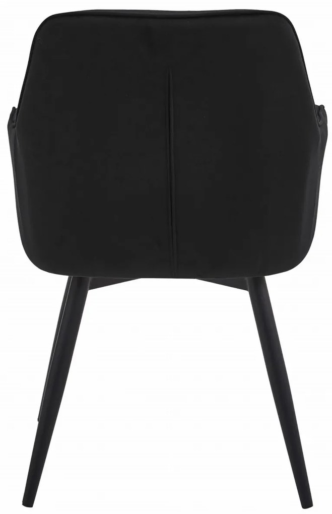 Otočné jedálenské kreslo JORK360 VELVET, čierne
