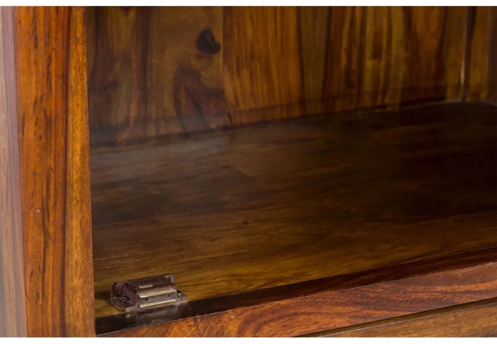 furniture-nabytek.cz - Masivní vitrína Palison dark z palisandru, lakovaná, hnědá