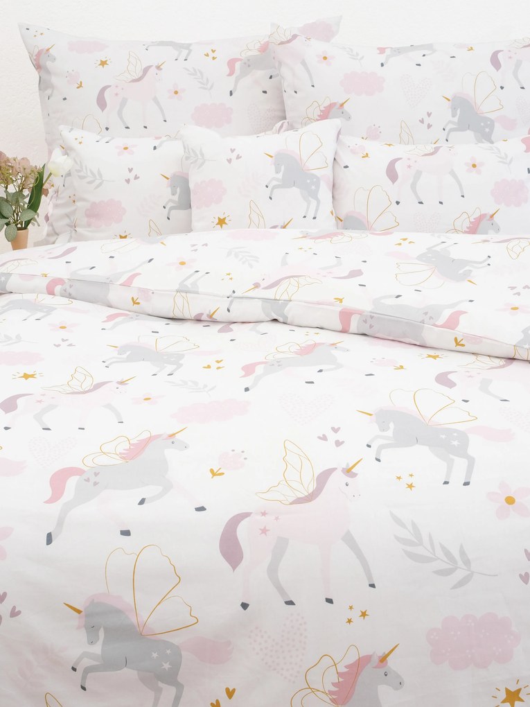 Bavlnené obliečky Renforcé – Unicorn 140 × 200 cm, 70 x 90 cm