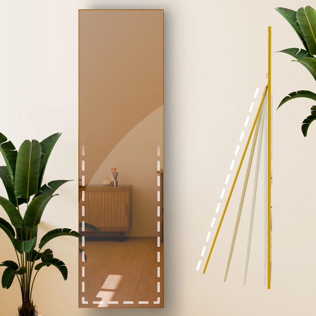 Zrkadlo Benicia 140x40 cm - zlaté lesklé