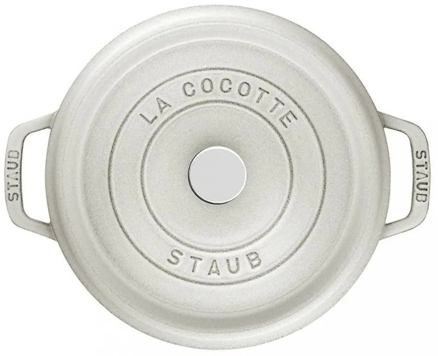 Staub Cocotte hrniec okrúhly 28 cm/6,7 l biela hľuzovka, 11028107