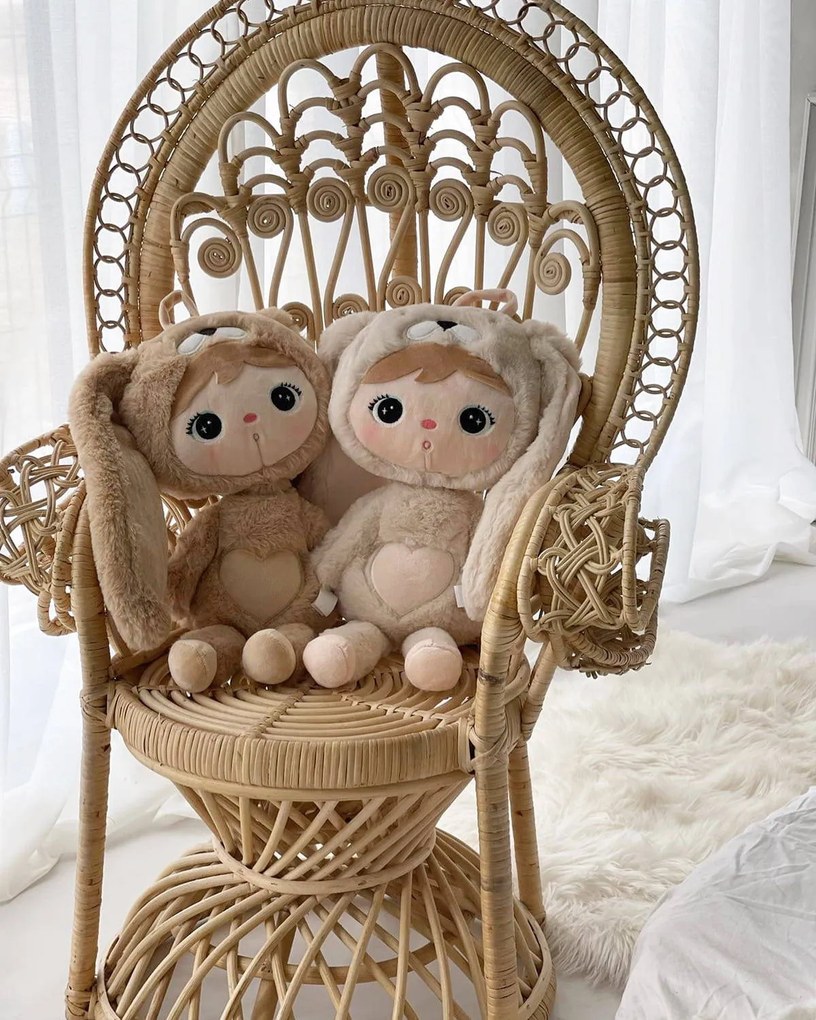 Bábika králík béžový s menom Theo 50 cm