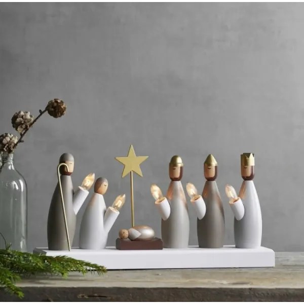 Eglo 410998 - Vianočný svietnik KRUBBA 5xE10/3W/230V