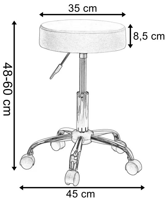 Pracovná stolička TULSA biela