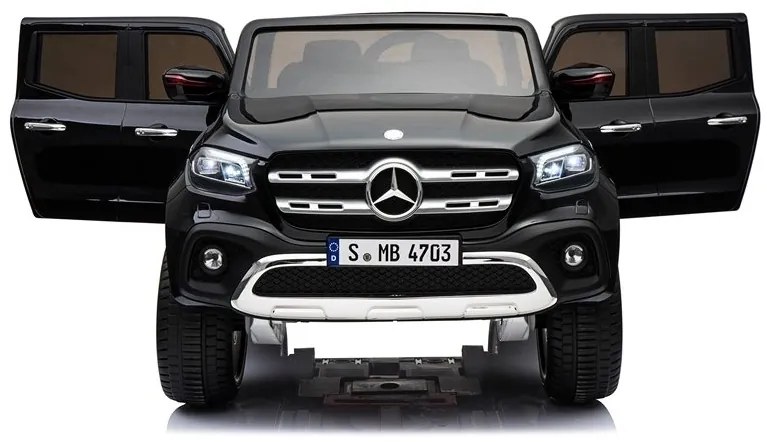 RAMIZ ELEKTRICKÉ AUTÍČKO MERCEDES X-CLASS - LCD - NELAKOVANÉ - ČIERNE - 4x45W - 2x12V/7Ah - 2023