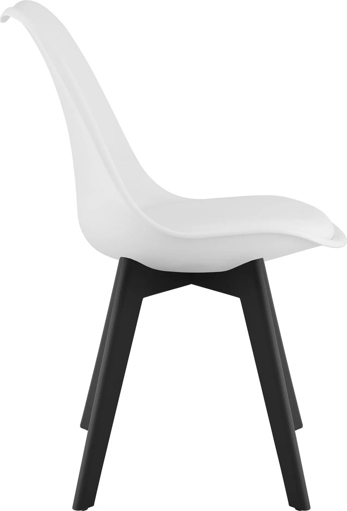 Stolička MARK biela / čierne nohy