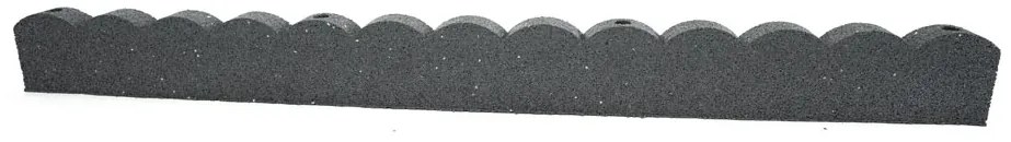 Záhradná obruba Scalloped sivá 120 cm, gumová (vrátane klincov) MHEU5000030