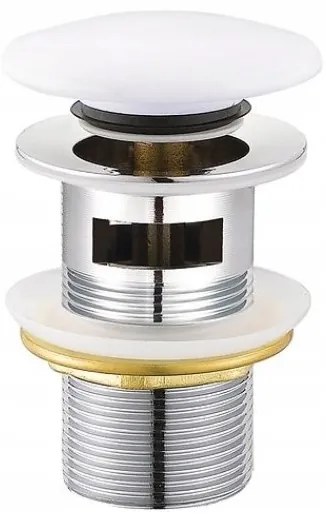 Cersanit Cersanit, keramická kovová zátka typu ClickClack s prepadom, Euro-Biela, K11-2377