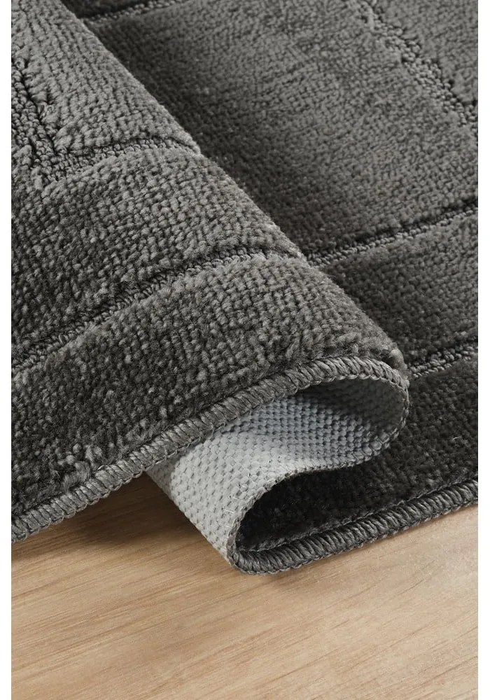 Antracitové kúpeľňové predložky v súprave 2 ks 50x80 cm Cerceve – Foutastic