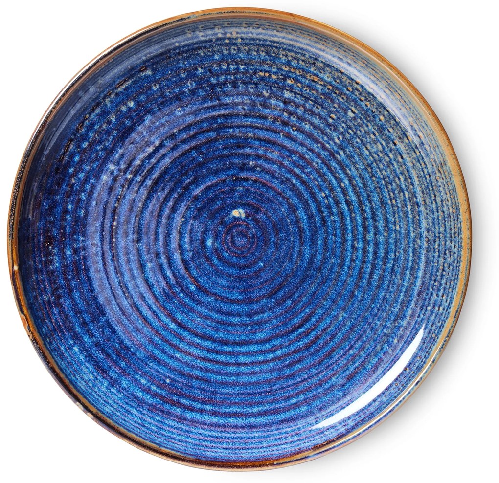 HK living Keramický tanier Rustic Blue 26 cm