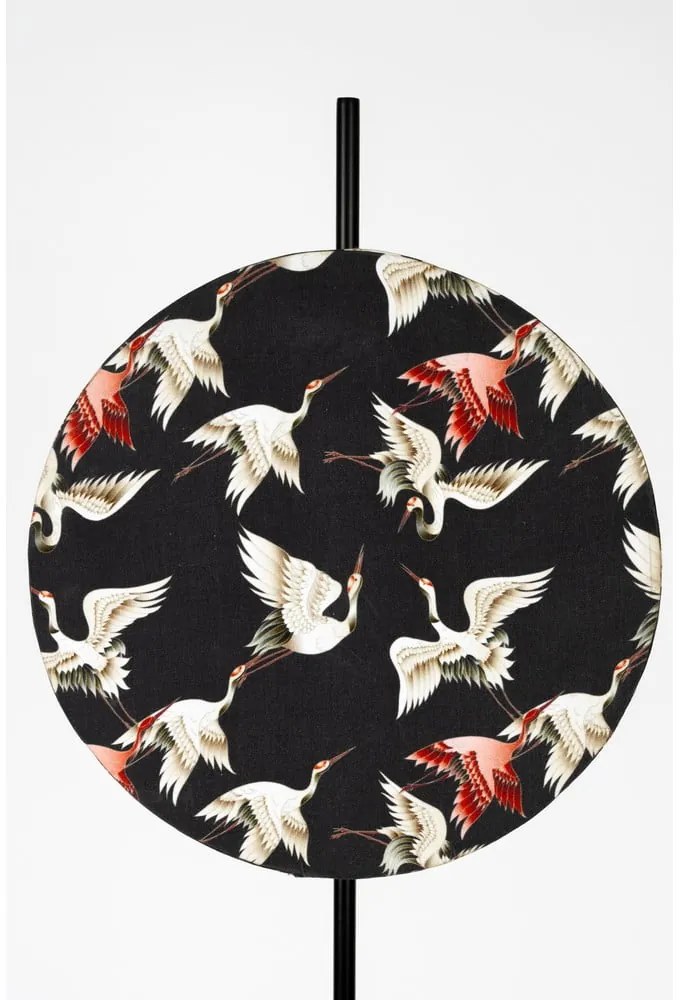 Čierna stolová lampa s textilným tienidlom (výška 71 cm) Jaylee – White Label