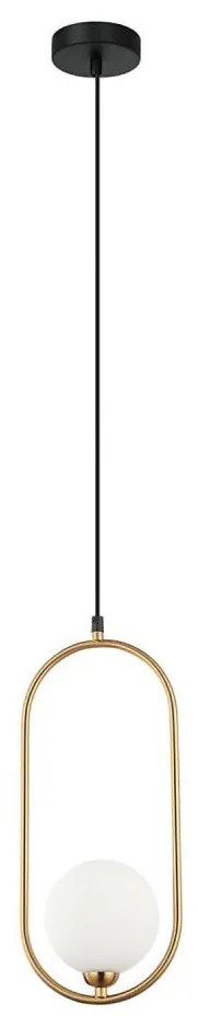 ITALUX PND-3965-1-BRO - Luster na lanku LUPUS 1xG9/25W/230V čierna/zlatá