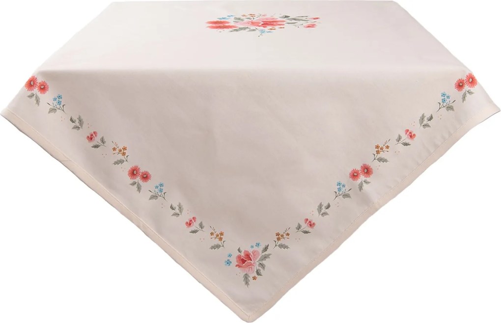 Bavlnený obrus s kvetmi Little Rose Collection - 150*150 cm
