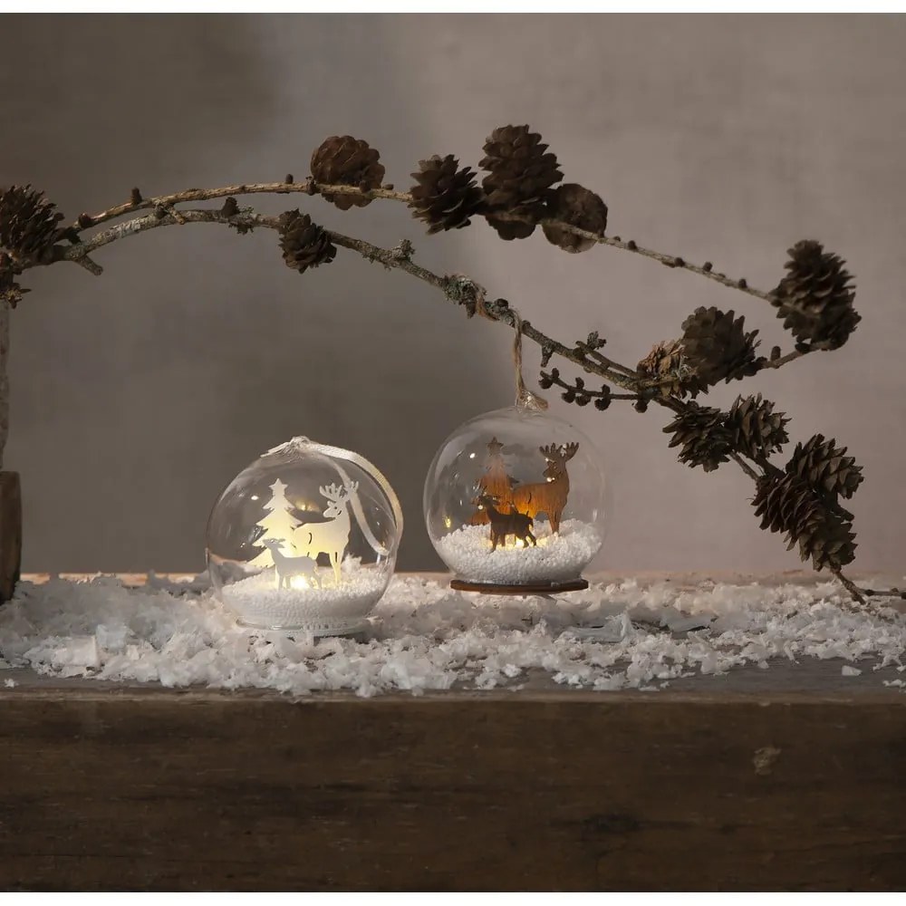 Svetelná dekorácia s vianočným motívom v prírodnej farbe ø 8 cm Fauna – Star Trading