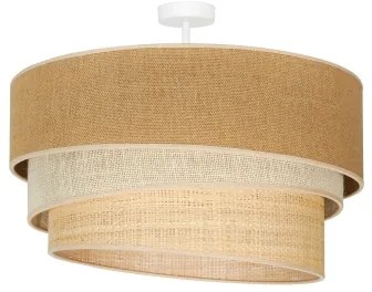 Duolla - Prisadený luster YUTE TRIO 3xE27/15W/230V pr. 60 cm hnedá/šedá/béžová