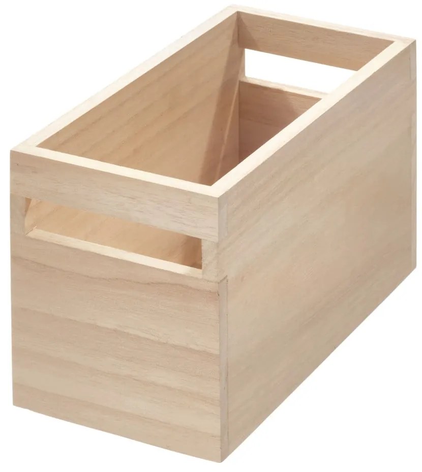 Úložný box z dreva paulownia iDesign Eco Wood, 12,7 x 25,4 cm