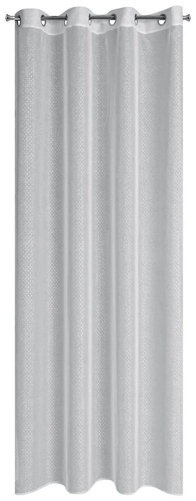 ZÁCLONA NA KRÚŽKOCH LOARA 140X250 CM BIELA