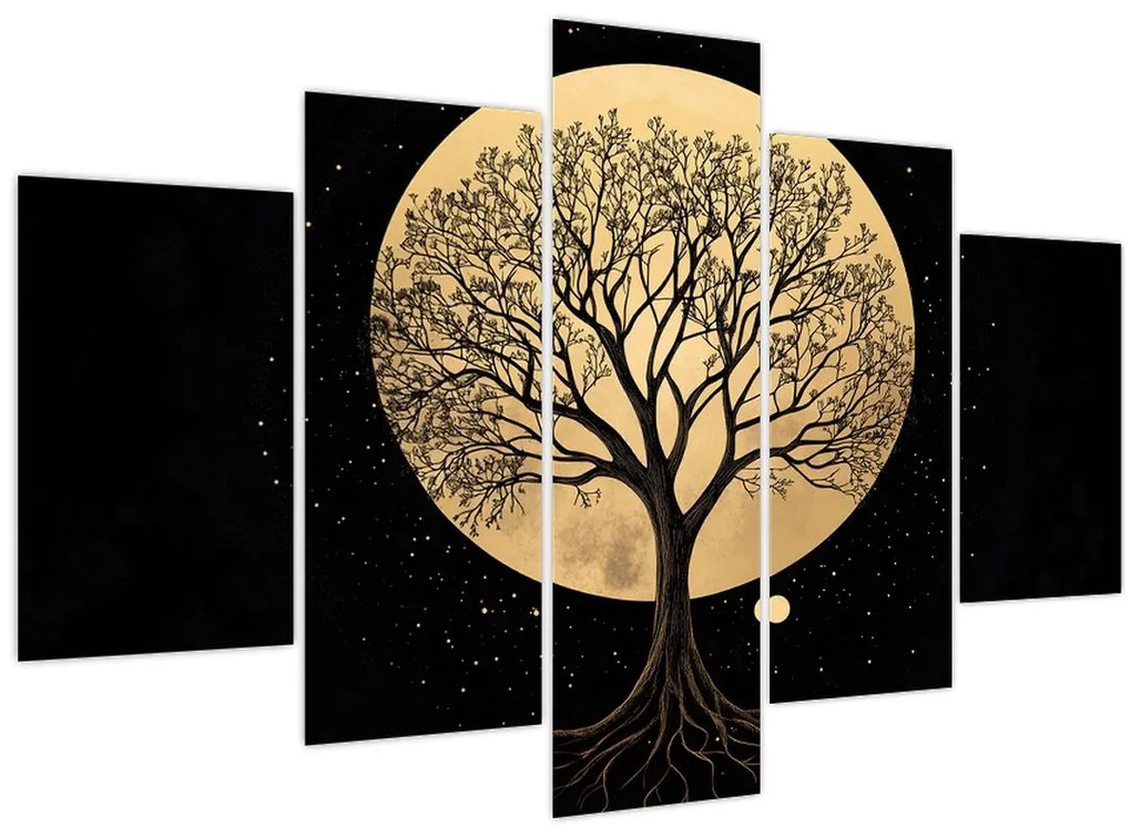 Obraz – Strom v zlatom splne I. (150x105 cm)