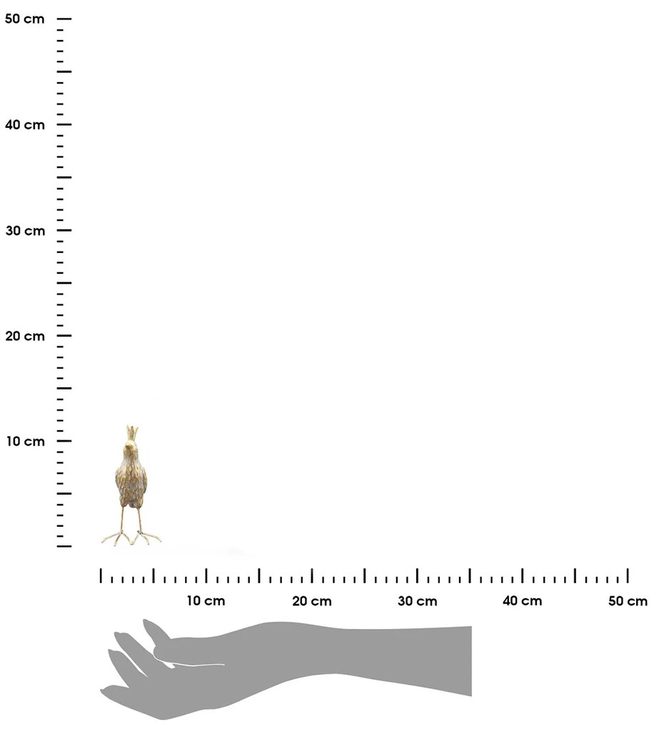 Záhradná figúrka z polyresinu Jude, sada 2ks, 11,5 cm, zlatá