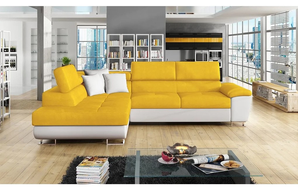 Rohová sedačka Alvin, Dostupné poťahy: Magic Velvet 2227 + Magic Velvet 2227 + Evo 29, Strana: ľavá