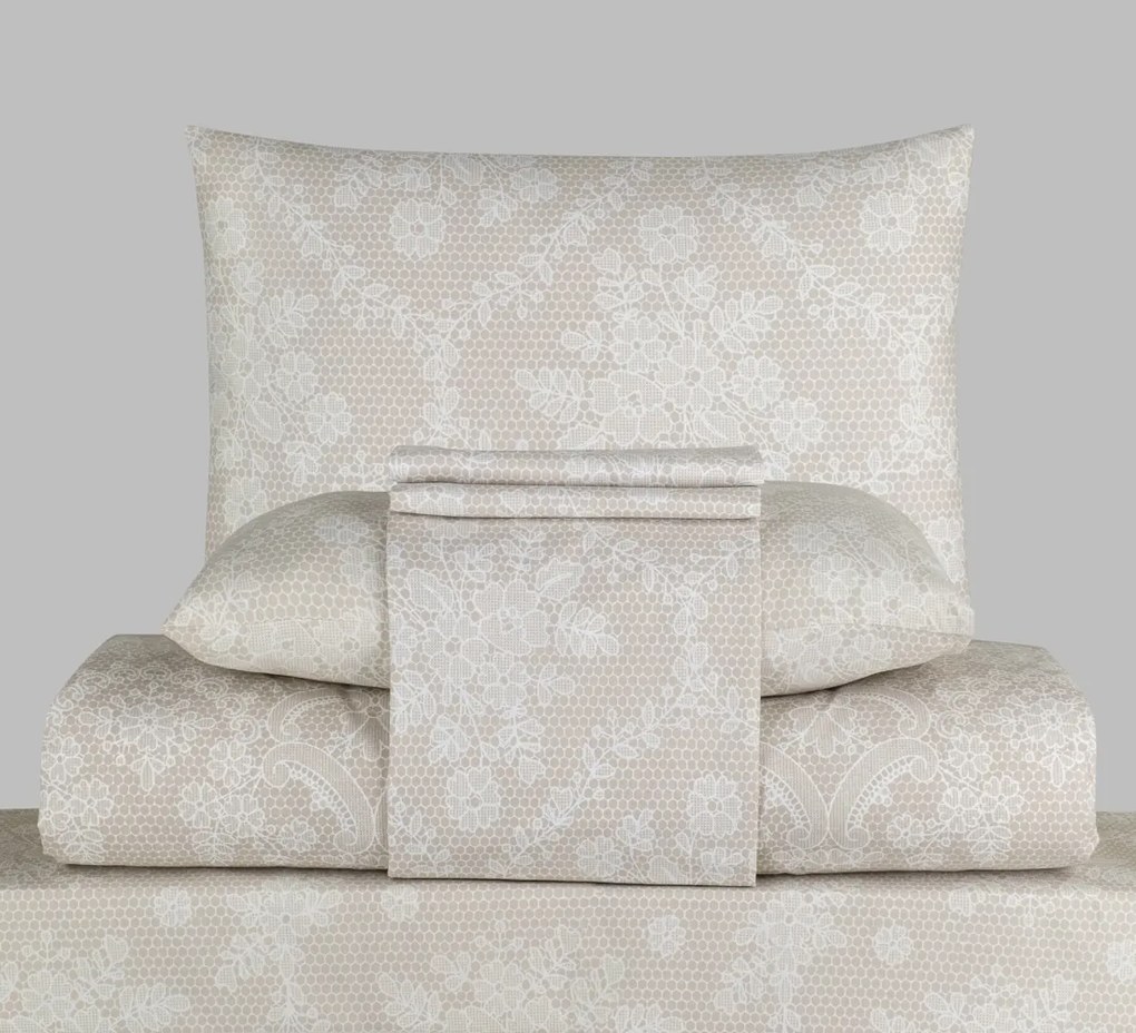Obliečky bavlnené Ornament exclusive béžový TiaHome - 1x Vankúš 90x70cm, 1x Paplón 140x200cm