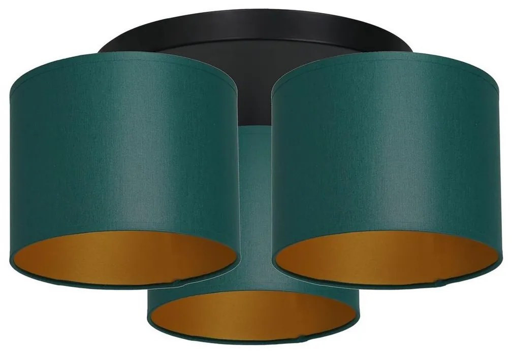Luster prisadený ARDEN 3xE27/60W/230V zelená/zlatá
